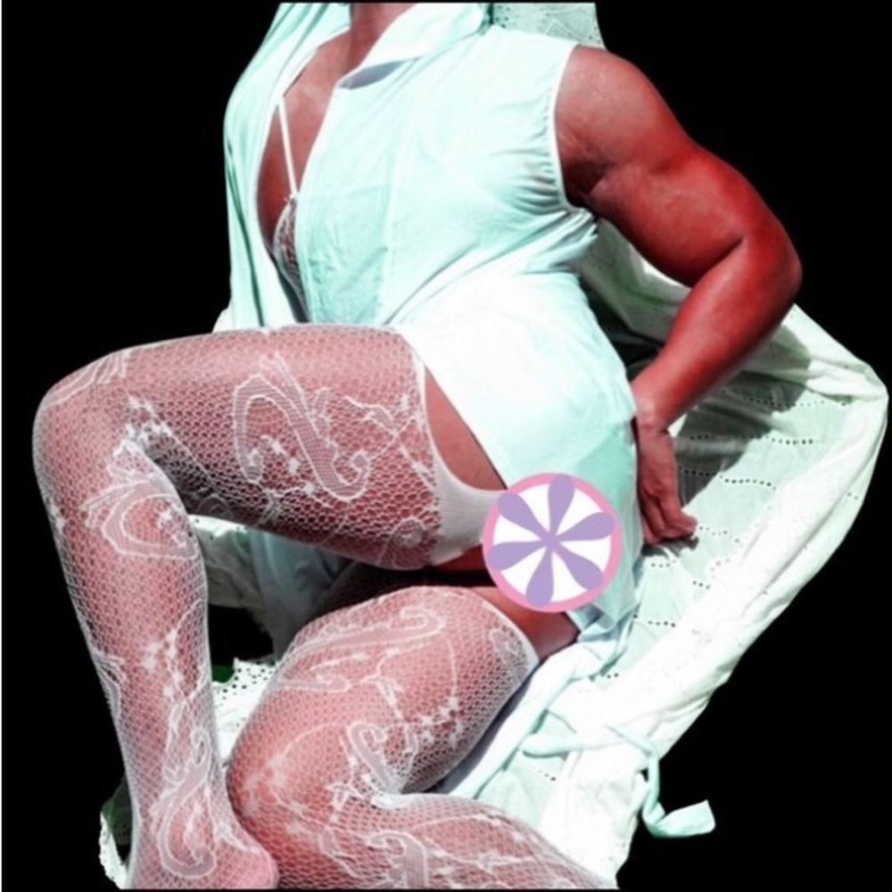Men's One-piece Lingerie High-stretch Fishnet Pantyhose - Crotchless